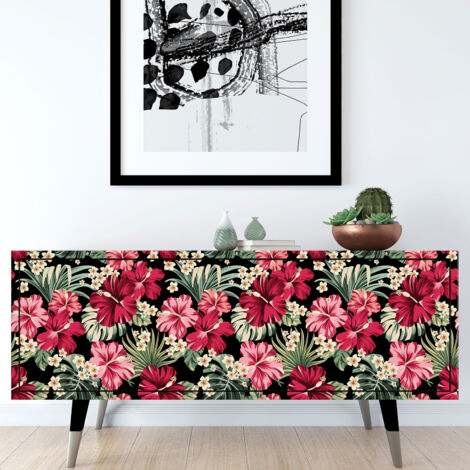 Stickers meuble - Fleurs - 20 x 60 cm - Adhésif MAT (1/3)