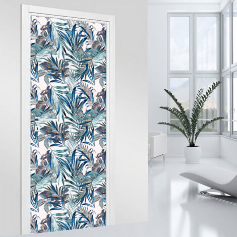 Stickers pour porte - Feuilles - 63 x 205 cm - Adhésif MAT (1/2)