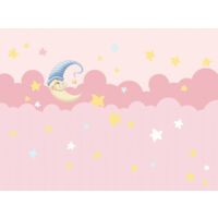Papier peint panoramique Enfants - Etoiles Lune - 390 cm x 291 cm