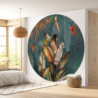Papier peint rond / cercle - Tropical - Diamètre 60 cm