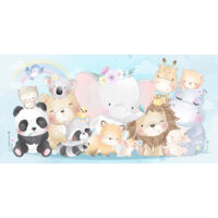 Papier peint panoramique Enfants - Animaux - 390 cm x 195 cm