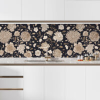 Crédence adhésive cuisine - Fleurs - 60x120 cm - Adhésif + Protection BRILLANTE