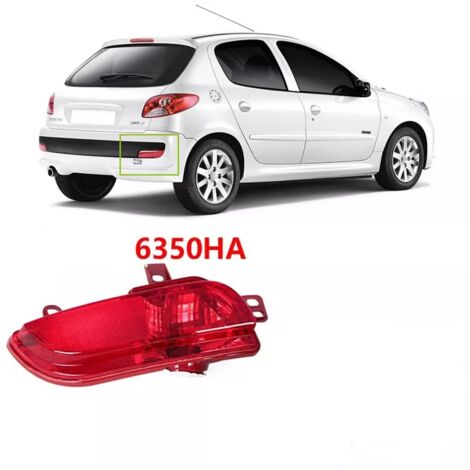 Ej.Life Nebelschlussleuchte links, Nebelscheinwerfer hinten links für die Stoßstange 6350HA, hochtemperaturbeständiger Ersatz für Peugeot 206+ 2009–2012