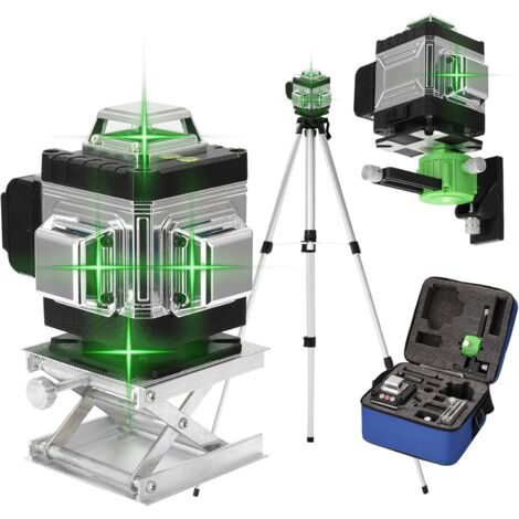 Ej.Life 360° Laser-Nivelliergerät, 4D 16 Linien, 3° selbstnivellierendes Laser-Nivelliergerät mit Batterie, Hebeplattform, Stativ und Fernbedienung (1/5)