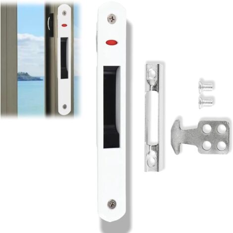 Ej.Life Einseitiger Schlossriegel im modernen Stil, versenktes Schiebetür-Fenster-Hakenschloss, modernes mobiles Türschloss-Set