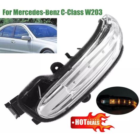 Ej.Life Wasserdichter LED-Rückspiegel-Blinker, Ersatz für Mercedes-Benz C-Klasse W203 4-Türer 2004–2007, rechts, A2038201621