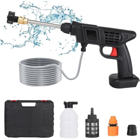 Ej.Life 460 W batteriebetriebener Hochdruckreiniger, max. 1300 PSI tragbarer kabelloser Hochdruckreiniger mit Zubehör, ideal für Autos, Haus und Garten