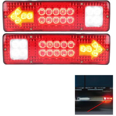 Ej.Life 2X LED Rücklicht, 19 LEDs, 12V, für LKW, Wohnwagen, Transporter, Bootsanhänger