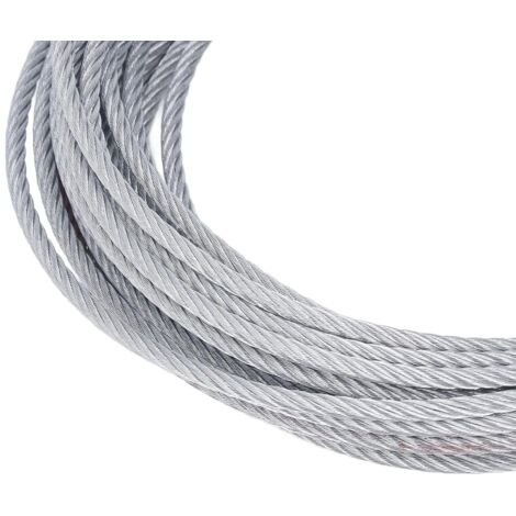 Verzinktes Stahlseil 4 Mm X 12 M – 2000 Lbs Bruchfestigkeit – Mit Selbstsicherndem Haken – Für Seilwinden, Hänge- & Zugarbeiten – Rostbeständig, 7x7-Konstruktion