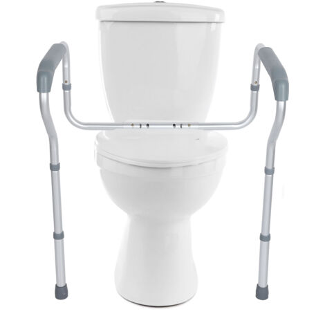 Barra di sostegno per anziani, disabili, anziani, disabili, anziani - Barra di sostegno bariatrica - Altezza regolabile, braccioli imbottiti