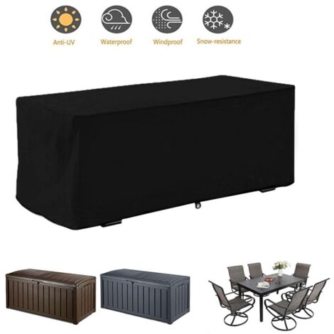 Ej.Life Copertura per contenitore da esterno, Copertura per contenitore da esterno in tessuto Oxford 210D, Copertura impermeabile, Resistente ai raggi UV, 123x62x55cm