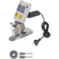 Forbici elettriche industriali per tessuti Rosvola TY-90B, spessore di taglio massimo di 30 mm e lama da 90 mm, ideali per tessuti, pelle e carta