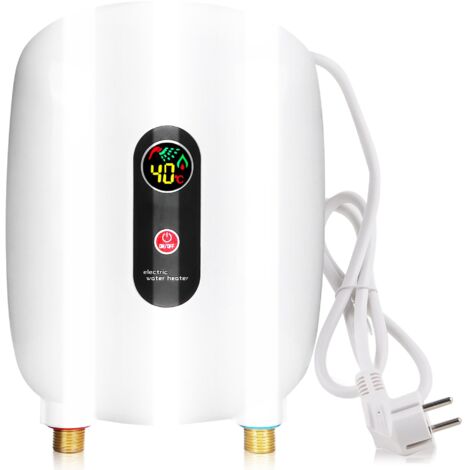 Calentador de agua eléctrico instantáneo Ej.Life de 220 V y 3500 W con pantalla LCD para el suministro de agua caliente del fregadero