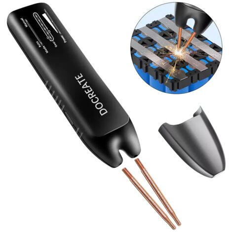 Soldadora por puntos de batería Ej.Life, soldadora por puntos portátil 2 en 1 con modos automático y manual, 11 velocidades ajustables para baterías de bricolaje