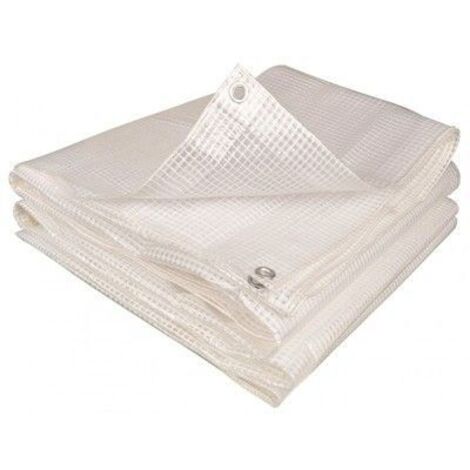 Destockoutils – Bâche armée transparente découpable pour serre 4x5 m – Polyéthylène anti-UV 160 gr/m2 – Œillets tous les 1 mètre – Résistante au déchirement