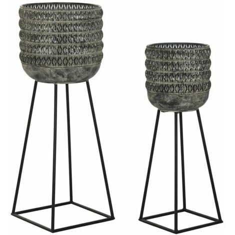Vixdonos Set Di 2 Vasi In Metallo Color Ottone – 17 Cm, Design Moderno Nordico Per Fiori Secchi E Composizioni, Regalo Casa