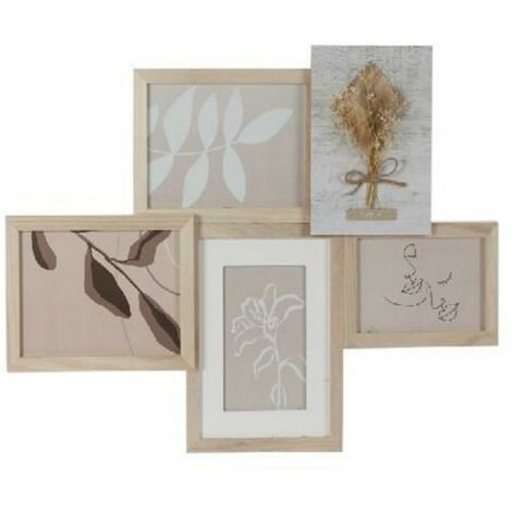 Cornice Portafoto DKD Home Decor Legno 39 X 3 X 41 Cm Naturale Impianto 39 X 3 X 41 Cm 2 Unit 55824515