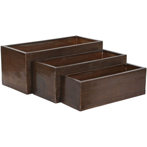 Vaso Quadrato EDA Toscana 32x32x32 Cm, Volume 22 L, Antigelo E Anti-UV, Colore Rosso Borgogna, Produzione Francese