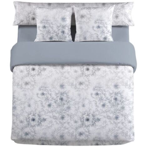 Truly Soft Aiden Set Copripiumino Matrimoniale 3 Pezzi: Blu Con Strisce Cabana, Microfibra Morbida