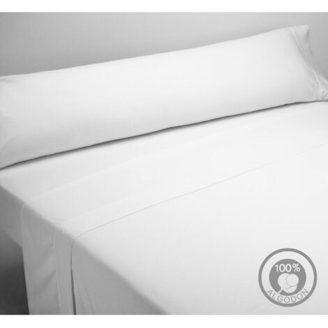 Completo Lenzuola Per Letto 100% Cotone Colore Bianco 120 Cm - 7