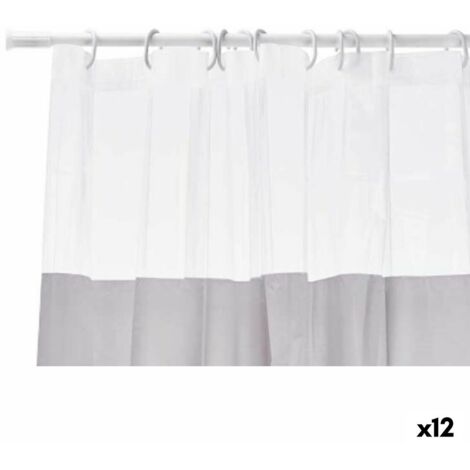 Tenda Da Doccia Trasparente In PEVA, Antimuffa E Impermeabile Con 12 Ganci Per Bagno 180x180 Cm 96771221