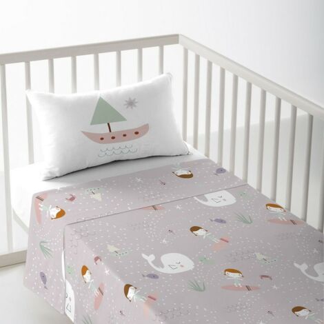 Tessuti JVR Set Lenzuola Letto Singolo 80x135 Con Tema Surf – 100% Cotone Con Federa - 2