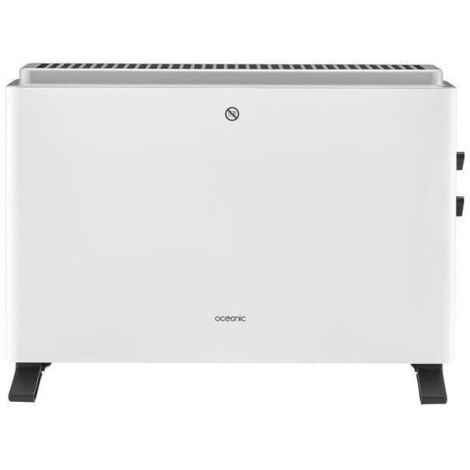 Termoventilatore Elettrico A Vetro WARMTEC 2500W – WiFi Con App Tuya, Display LCD, Timer E Programmazione Settimanale, Da Parete O Appoggio, Bianco