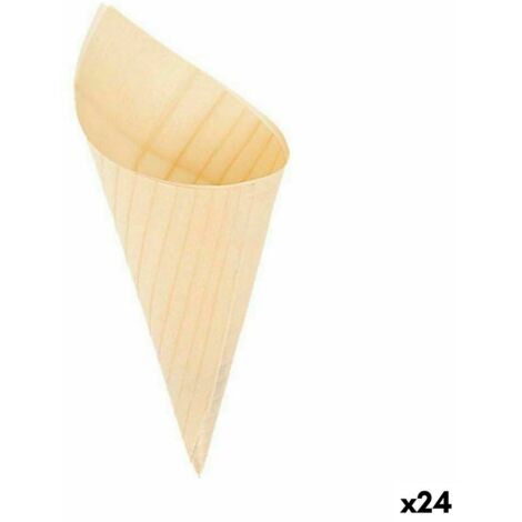 GICO Cono Da Gioco 16 Pezzi In Legno Coni Di Calma, 24 X 12 Mm E 1 Cubo Di Legno Con Occhi 16 Mm 2136