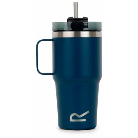 YYHWHJDE Simpatica tazza in acciaio inox con immagine golden retriever da 590 ml con cannuccia, adatta per bar, uffici, auto, case, ecc