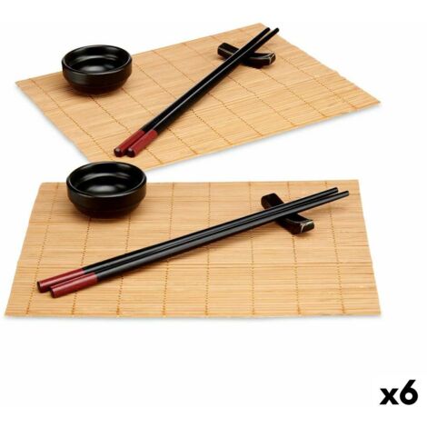 Piatti tappetino per arrotolare il sushi 1 spatola per riso Kit per fare sushi in bambù include