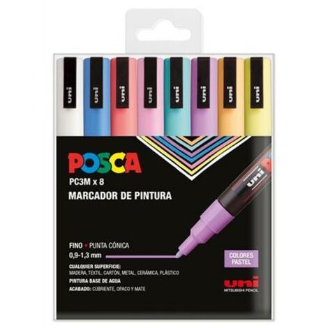 Pink Gellac Permanent Marker Set - Nail-art Pennen - Set Van 8 Regenboogkleuren Waterproof