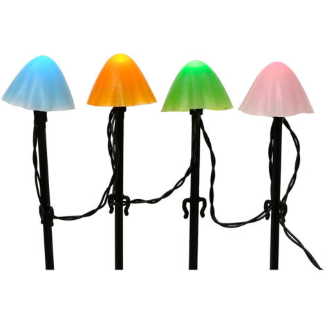 CECOMBINE Set di 6 luci solari a forma di fungo, 8 modalità, impermeabili, per giardino, giardino, vialetto, patio, cortile, recinto