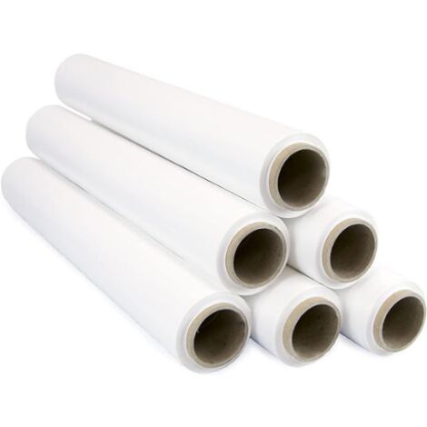 Film Étirable Blanc pour Emballage de Palettes – Haute Résistance et Opacité (6 Rouleaux)