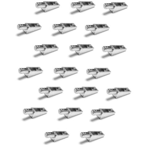 100x Supports En Zamac Diamètre 5 Mm Avec Axe De Connexion Pour Étagères D’Armoires et Bibliothèques