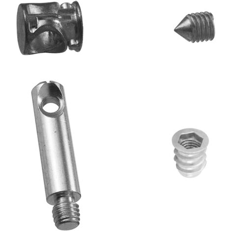 Kit 50 pièces raccords complets pour assemblage de meubles – Acier galvanisé – Baril 10mm – Tirants 35mm pour fixation renforcée – Evotrade