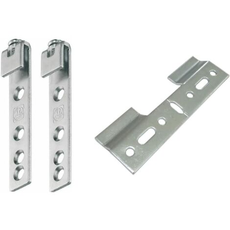 Evotrade – Kit de 2 crochets réglables pour suspendre meubles ou miroirs – Réglage vertical 7 mm – Plaque support pour fixation murale