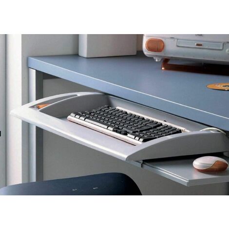 Support Coulissant Pour Clavier Avec Plateau Supplémentaire Pour Souris. Glissières En Acier (Avec Porte-Souris)