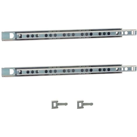 Longueur Rail Fixe 343 mm. - Paire de Coulisses à Billes H17 mm. pour Tiroirs - Extraction Partielle Fixation Rapide Par Clip Arpòn