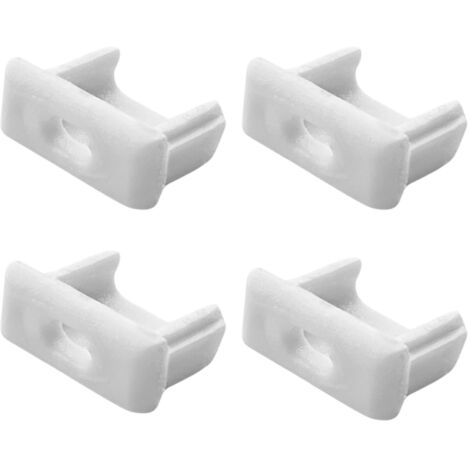 Kit Evotrade 4 Embouts Pour Goulotte LED Mini – Finition Soignée, Compatible Mini, Idéal Cuisines Et Séjours – Blanc