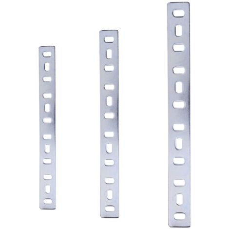Plaque de Jonction Droite Lourde Fentes de Réglage Métal Résistant à la Corrosion Fixation Panneaux Muraux Kit 100 Pièces (Epaisseur 2mm x 50mm)