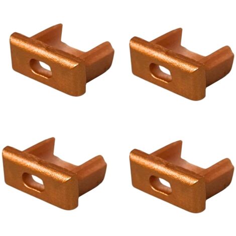 Kit Evotrade 4 Embouts Pour Goulotte LED Mini – Finition Soignée, Compatible Mini, Idéal Cuisines Et Séjours – Bronze Doré