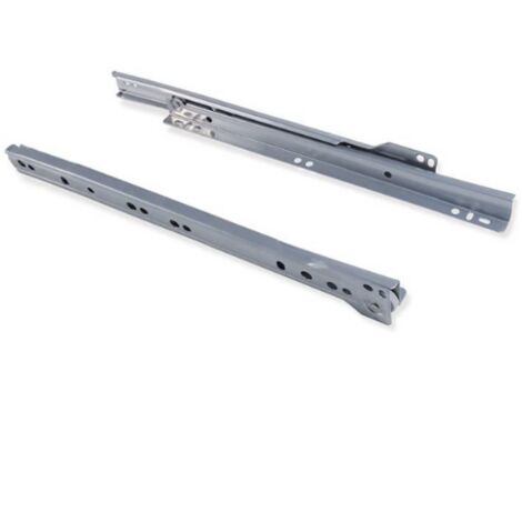 Paire De Coulisses à Galets Avec Fixation Par Vis Compatibles Ikea Pour Tiroir en Bois et Métal Capacité 30 kg. (Amortie, 600 mm)