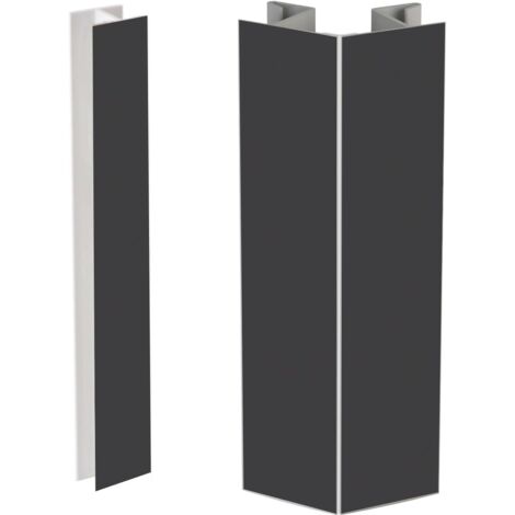 Evotrade – Plinthe de finition de cuisine – Jonction angulaire -90°/+90° – PVC 12,5 mm – Hauteur 120 mm – Couleur noir
