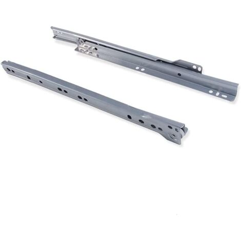 Paire De Coulisses à Galets Avec Fixation Par Vis Compatibles Ikea Pour Tiroir en Bois et Métal Capacité 30 kg. (Standard, 550 mm.)