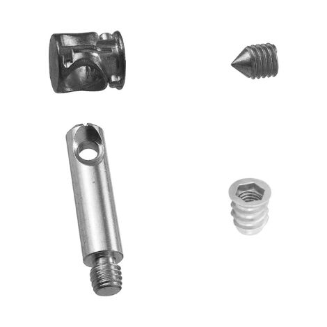 Kit  50 Pièces - Raccords Complets Pour Assemblage de Meubles - Baril 10mm. + Goujon M6 + Tirant + Douille (Tirant L. 45 mm.)
