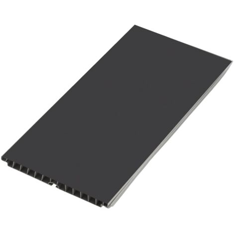 Plinthe de Cuisine PVC Longeur 2,5m avec Accessoires Complets (2 Angles 90° + 1 Joint) Qualité Made in Italy (Couleur: Noir, H: 100mm)