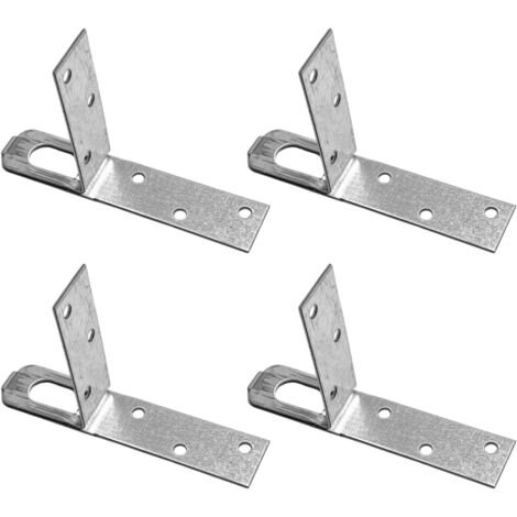 Équerre en Acier avec Rainure en Arc de 18x9 mm Adaptée pour l’Assemblage de Meubles Suspendus – Kit de 2 Pièces (1/2)