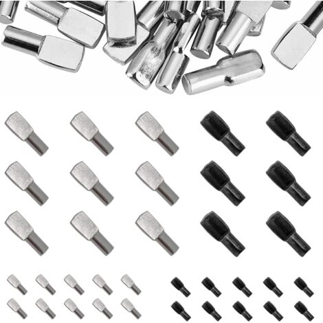 Support d'étagère  à Cuillère Zincé Support pour Étagère d’Armoire/Librarie – Lot de 20 Pièces (Diamètre 3 mm, Zinc) (1/2)