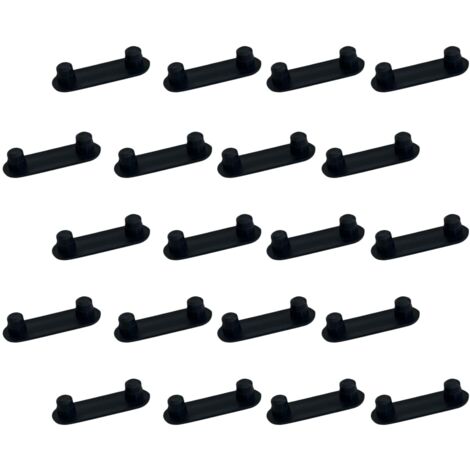 20 Pièces De Patins Glisseurs En Plastique Pour Meubles – Patins À 2 Tiges Ø8 mm, Entraxe 32 mm, Anti-Rayures Pour Déplacements Fluides Et Silencieux – Épaisseur 3 mm (1/5)
