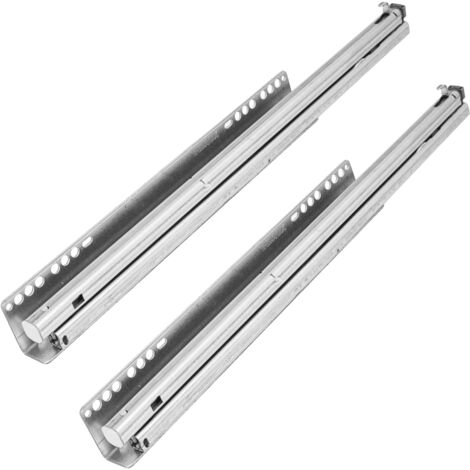 Paire de Coulisses de 430mm Soft Close Composants de Remplacement pour Meubles Ninka Extension Totale Panneau 18/19mm Capacité de charge 25kg (1/2)